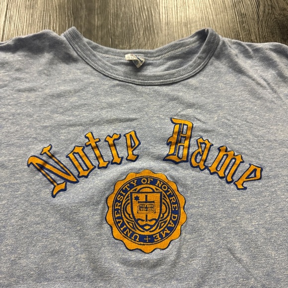 Vintage 80s Champion Notre Dame Logo Graphic T Shirt - Picture 5 of 6